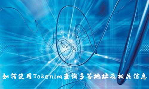 如何使用Tokenim查询多签地址及相关信息