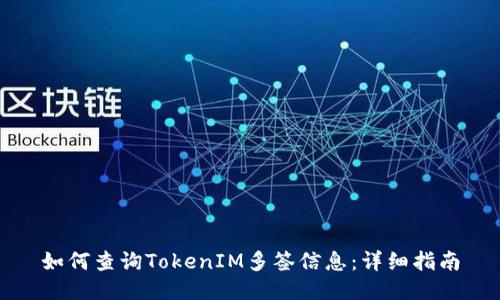 如何查询TokenIM多签信息：详细指南