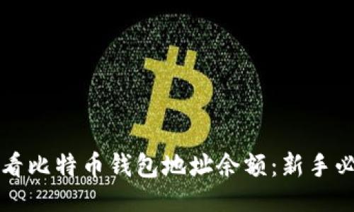 ### 
如何查看比特币钱包地址余额：新手必看指南